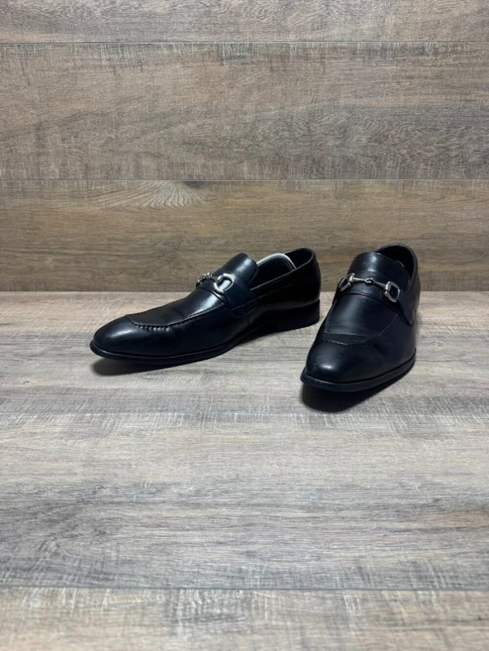 Carrucci Marco Black Leather Horsebit Loafers Men's Size EU 46